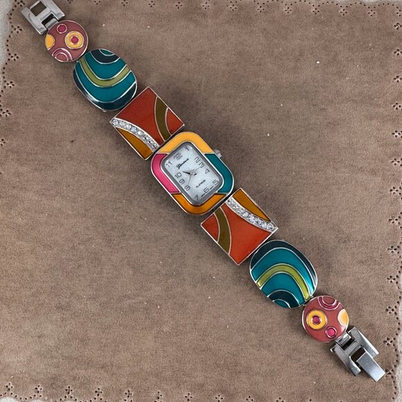 Wonderful World of Color Vintage Geneva Platinum Watch NOS main image 5
